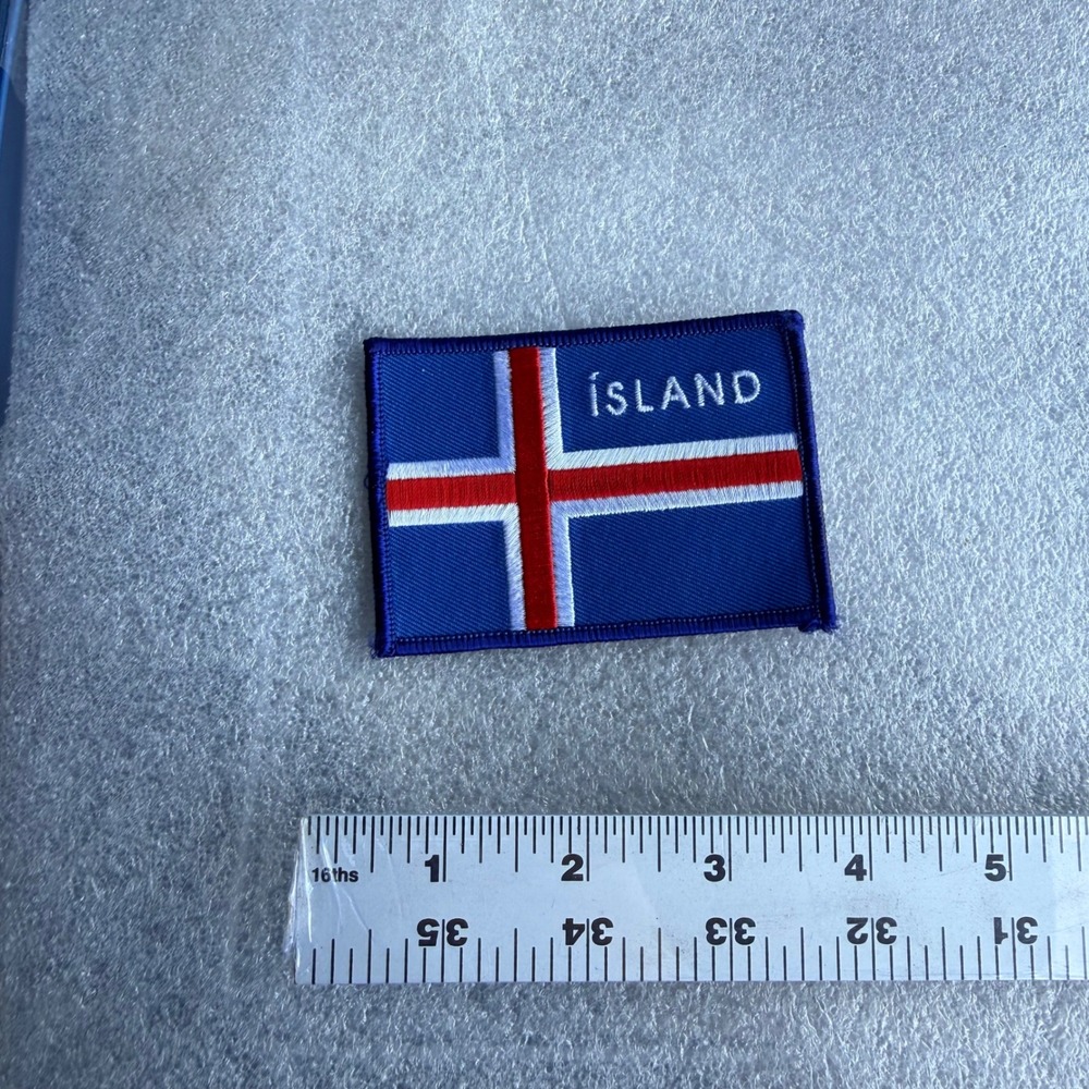 Iceland Flag Patch Reykjavik Embroidered Souvenir Travel Applique